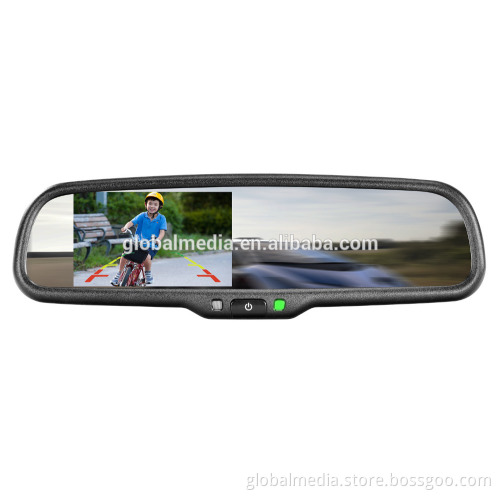 4.3 inch Car Reverse Camera Display Rearview Mirror Monitor 2 Video Inputs